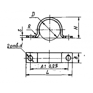 ОСТ 4Г 0.866.003-75 Скобы для крепления кабелей, жгутов и проводов