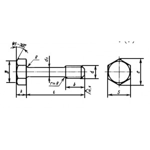 ГОСТ 10338-80 Винты с шестигранной головкой невыпадающие класса точности В